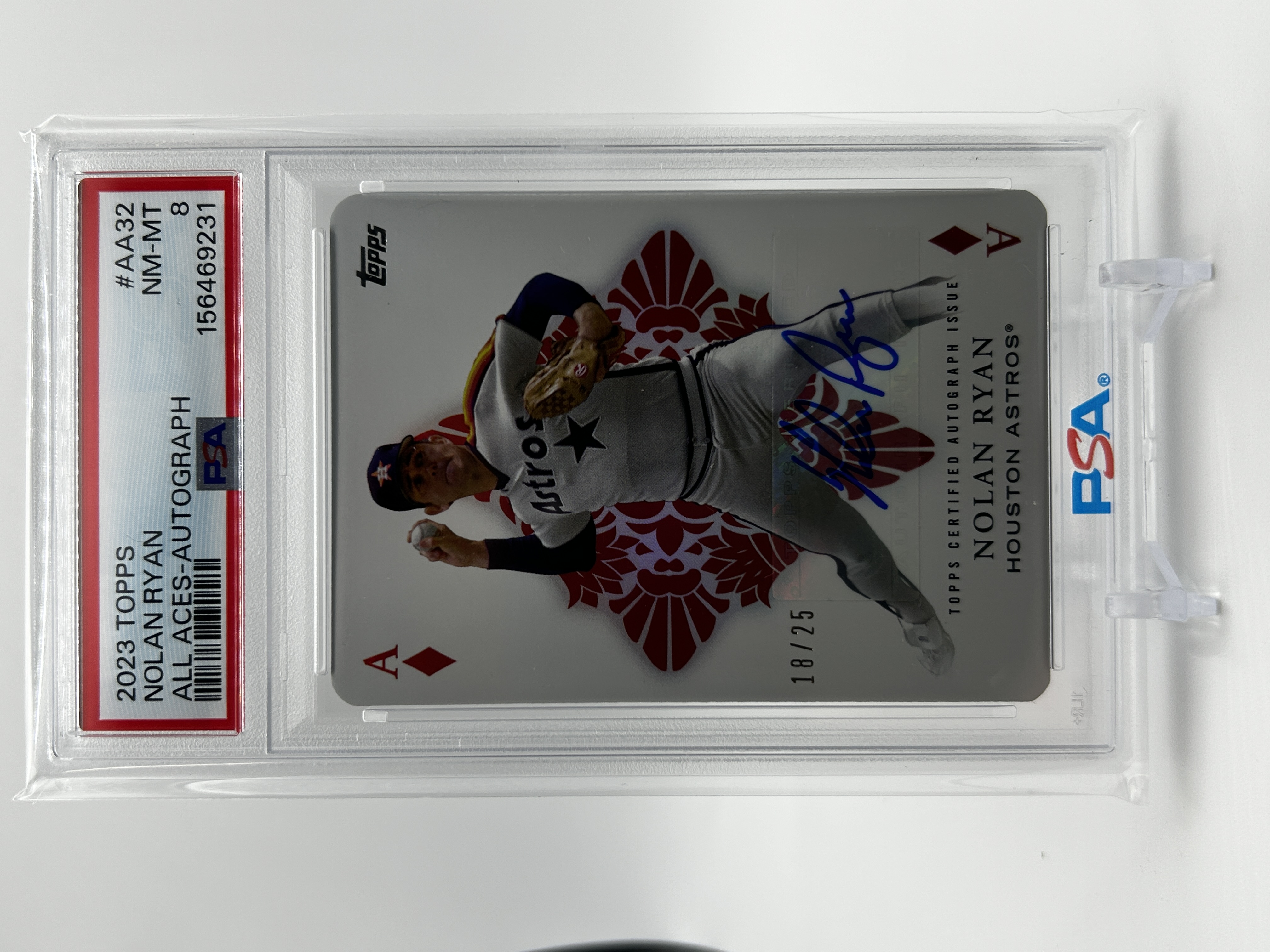2023 Topps Nolan Ryan All Aces SSP Auto /25 PSA 8 product photo